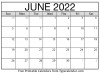June Calendar 2022