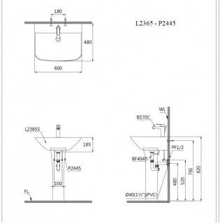 Bồn rửa mặt của thương hiệu American standard 