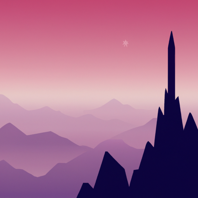 silhouette mountains