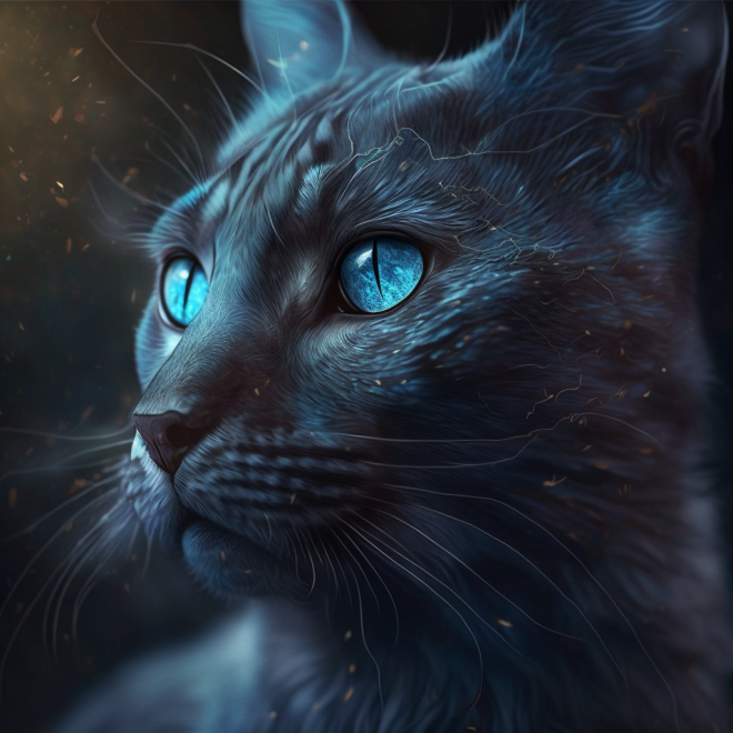 blue cat