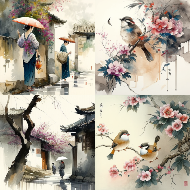 Chinese watercolor painting