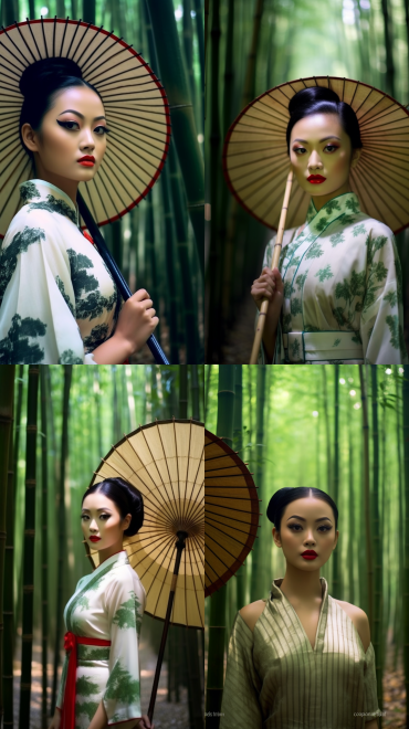 打伞的美女