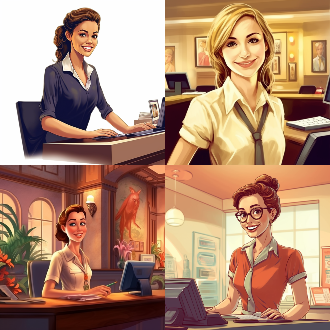 front desk lady