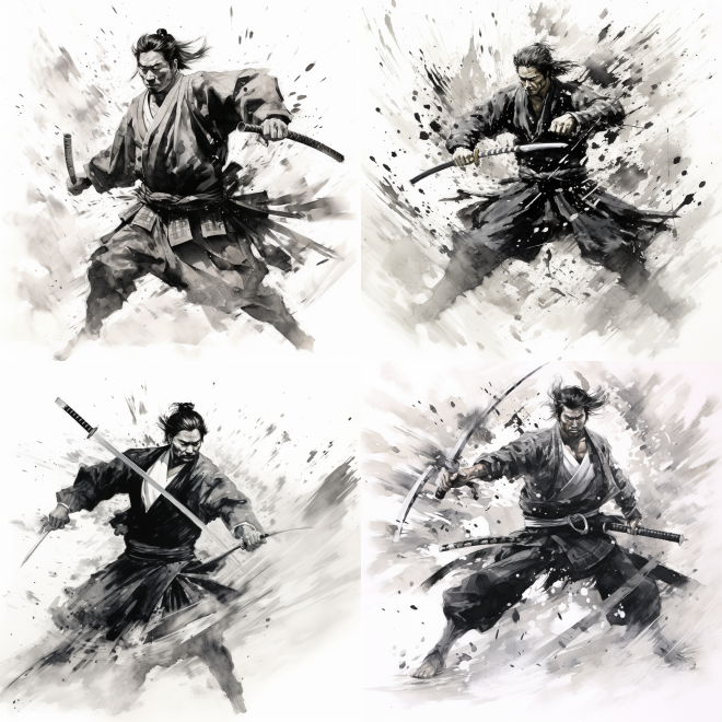 samurai in battle