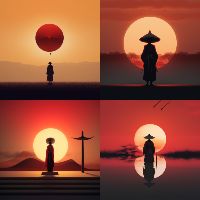the sun is setting