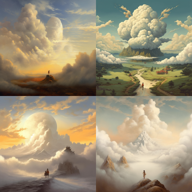 悠然远山暮，独向白云归